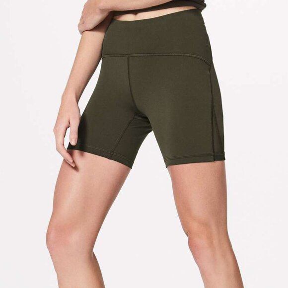 Lululemon Train Times Short 6" Dark Olive Green Size 6 - Picture 1 of 7
